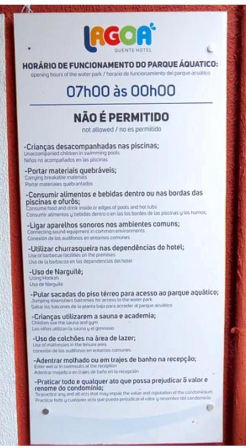 Lagoa Quente Hotel, Caldas Novas Go, Flat 357 エクステリア 写真